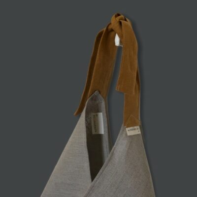 Hørtaske Trekant - Mustard - Image 3
